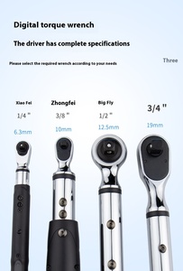 Khai thác hoán đổi cho nhau kỹ thuật số mô-men xoắn cờ lê đảo ngược Ratchet đầu Fastener QC có thể điều chỉnh Metric đảo ngược chất lượng hợp kim - Product Image 6