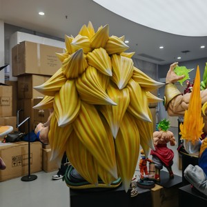 Estatua de Busto de Goku <span class=keywords><strong>Super</strong></span> Saiyan <span class=keywords><strong>3</strong></span> de Alta Calidad de Dragon <span class=keywords><strong>Ball</strong></span> Z con Base de Shenron, Figura de Anime de Resina Coleccionable para Decoración - Product Image 5