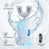 Brosse à dents électrique intelligente en forme de U, nettoyage complet à 360 degrés, kit de brosse sonique avec base, directement de l'usine