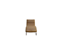 Chaise longue en cuir marron Antique en cuir véritable, nouvelle collection