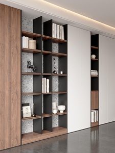 Gabinete de <span class=keywords><strong>libros</strong></span> de madera moderno <span class=keywords><strong>con</strong></span> diseño de puerta oculta <span class=keywords><strong>para</strong></span> el hogar, oficina, biblioteca, almacenamiento de <span class=keywords><strong>libros</strong></span>, <span class=keywords><strong>muebles</strong></span> de sala de estar, aplicación de dormitorio - Product Image 2