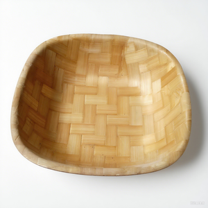 Bols à salade en bambou naturel personnalisables pour les pique-niques dans les cuisines et autres occasions pour contenir des bonbons aux fruits! - Product Image 1