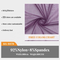 Lotes de Tela Elástica de Poliamida y Spandex, Tejido de Malla Elástica en 4 Direcciones, para Ropa Interior, Ropa de Gimnasia Competitiva