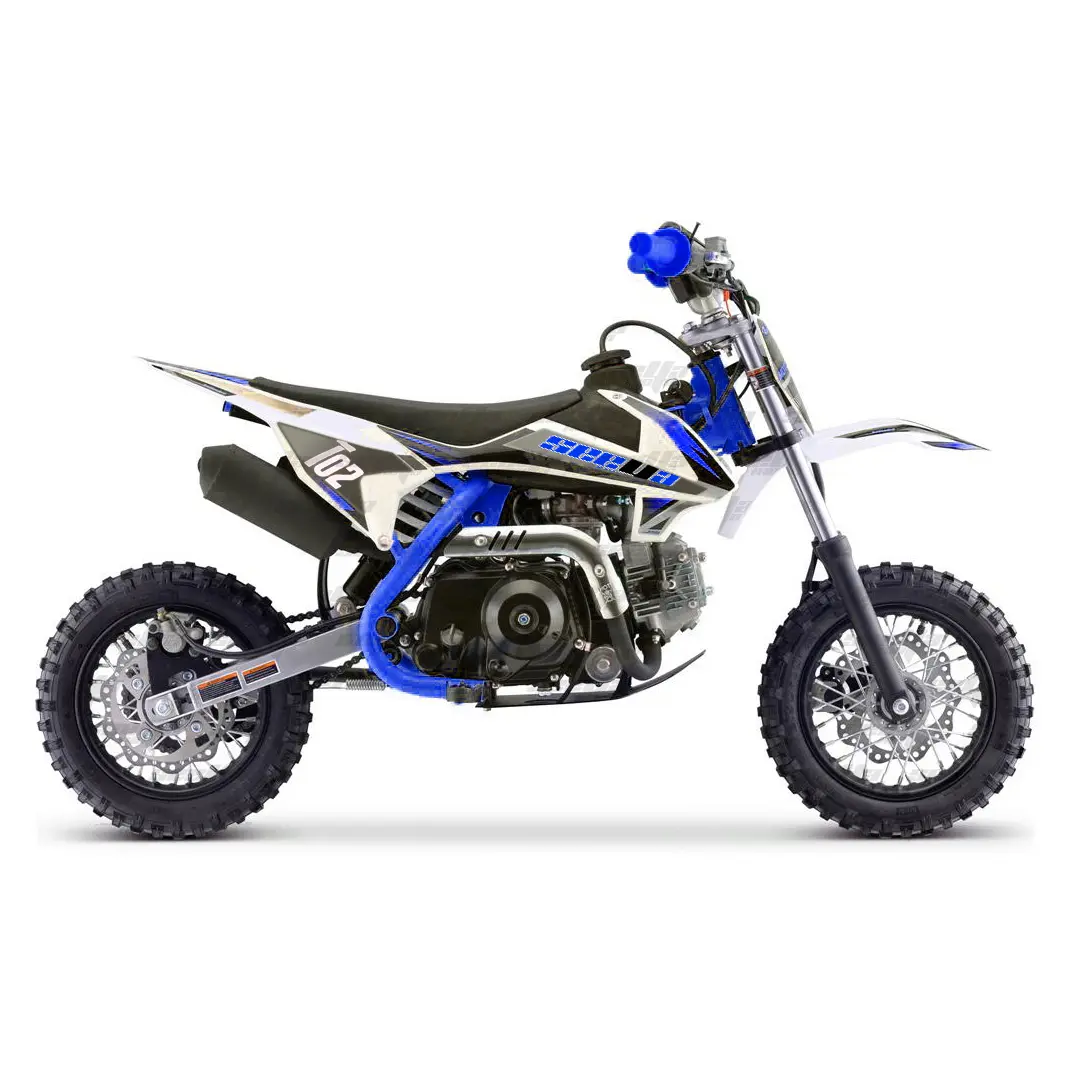 새로운 블루 70cc 4 스트로크 완전 자동 스마트 피트 자전거 아이 먼지 자전거 크로스 오토바이 T02 CE