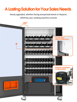 Distributeur automatique de boissons et de collations grande capacité AFEN USA, en stock, expédition en 3 jours, accepte billets et pièces, idéal pour les entreprises