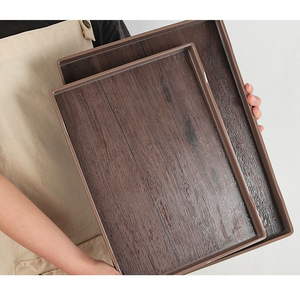Hình chữ nhật melamine nhựa nhà hàng phục vụ tấm phục vụ khay cho khách sạn ăn nhẹ bằng gỗ Melamine Khay phục vụ - Product Image 6