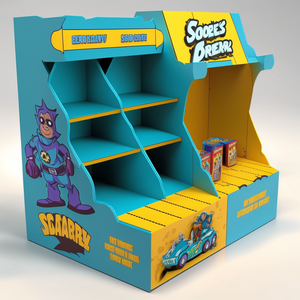 Rak <span class=keywords><strong>Display</strong></span> Snack Kardus Berdiri, Rak <span class=keywords><strong>Display</strong></span> Makanan Hewan Peliharaan dari Kertas Bergelombang, Rak <span class=keywords><strong>Display</strong></span> Pop Up untuk Toko Retail - Product Image 3