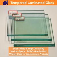 Sound Insulation Anti-theft 10mm 12mm 16mm Acoustic Triple Laminated Bulletproof Glass Windows Doors Double Industrial Entry