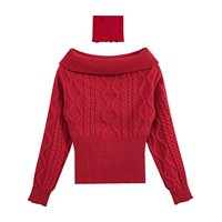 PB&ZA Nouvelle Collection Automne 2026 – Pull Tricoté Élégant et Polyvalent à Épaules Dénudées pour Femme, Manches Longues 5474
