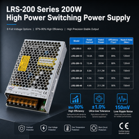Alimentation à découpage industrielle 12V 17A 204W LRS-200-12 encastrée pour imprimante 3D, régulateur d'alimentation 12V CC pour bande LED