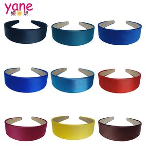 Wholesale 4CM <strong>Headbands</strong> About Satin Width Plastic <strong>Alice</strong> <strong>Headband</strong> Custom Color for Women Accessories - Product Image 4