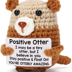 Mini-pommes de terre en crochet amusantes et positives, cadeaux d'entraînement émotionnel avec carte positive, poupées mignonnes tricotées pour amis - Product Image 3