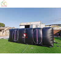 Nouvelle Arène de Laser Tag Gonflable Leap & Labyrinthe Hanté 10m x 10m x 2.3m en Matière Oxford/PVC Mobile pour Fêtes