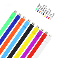 Flashdisk Silikon Grosir USB 2.0 Logo Kustom Gelang 2GB 4GB 16GB 32GB 64GB Flashdisk USB Bentuk Gelang Memory Stick Pen Drive