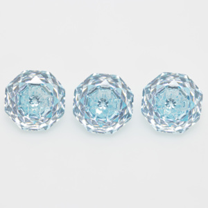 Wuzhou synthétique pierre précieuse 8mm bleu mer clair octogonal Rose coupe Zircon pierre nue bijoux à bricoler soi-même - Product Image 2