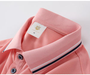 Alta calidad 100% algodón manga corta logotipo personalizado Unisex Polos Color sólido en blanco <span class=keywords><strong>Polo</strong></span> para hombres - Product Image 6