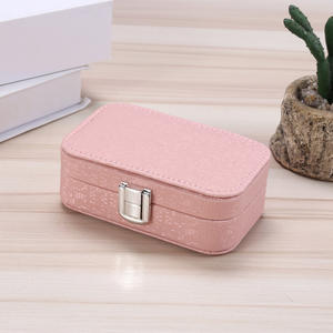 Nuova borsa cosmetica di lusso arrivo mini pelle pu piccola scatola di gioielli da <span class=keywords><strong>viaggio</strong></span> organizer regali donna logo personalizzato scatola di immagazzinaggio gioielli - Product Image 6