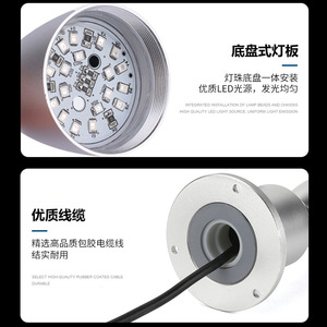 ไฟเตือนโลหะ Yhkj ขนาด 50 มม. ทำจากอลูมิเนียมอัลลอยด์ ไฟสัญญาณ LED สามสี 12V 24V ไฟแสดงสถานะแบบพับได้สำหรับเครื่องจักร - Product Image 4