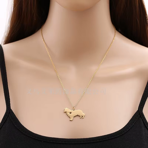 Ожерелье с подвеской в виде милых собак, из нержавеющей стали - Product Image 2