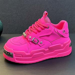 Zapatos para hombre con suela gruesa que aumentan la altura, aptos para todas las estaciones, nuevo estilo, de alta gama, deportivos casuales de baloncesto. - Product Image 2