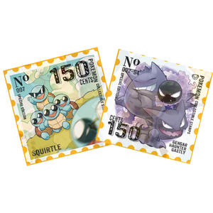 GP Pokemoned Collect Timbre-poste en papier coloré dessiné à la main Version <span class=keywords><strong>3</strong></span> Cadeau Eif Baby Poke Mon Live Broadcast Room Jeu de société - Product Image 5
