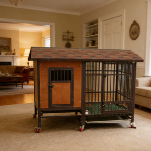 Moderna Caseta para Perros Aislada de Madera con 180 cm de Espacio °   Alimentador Giratorio, Calefacción Eléctrica Doble por Suelo Radiante, Ventanas Dobles, Logotipo Personalizado - Product Image 6