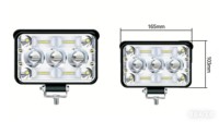 Phare de travail LED laser bicolore 12-80V, projecteur longue portée 500M, faisceau blanc et jaune, feu antibrouillard tout-terrain pour camion, VTT, SUV