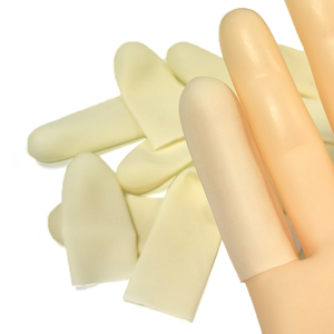 ALLESD Landbouw Vingerbeschermers Klasse <span class=keywords><strong>A</strong></span> Gladde Vingerhoezen Verdikte Beige Latex Vingerbeschermers - Product Image 5
