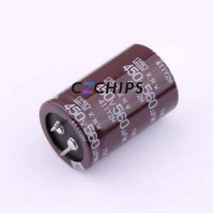 Condensateur électrolytique en aluminium à encliquetage EKMW451VSN561MR45S, composant traversant (THT), D30xL45mm - Product Image 1