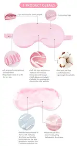 Factory Microwave Heated Eye Mask Silk Fabric Cover Sleeping Eye Mask With Gel Ice Pad Soft Cold Pack Cold And Warm Eye Compress Mask