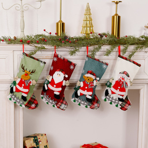 LINGKAI New Year Large Capacity Santa Claus <b>Christmas</b> Socks Xmas Party Supplies Tree Decoration Holiday <b>Gift</b> Giving <b>Bag</b> - Product Image 3