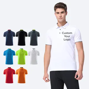 Wholesale high quality manufacture 2022 th brand men's polo t-shirt custom logo Plain Short Sleeve Sport golf Polo T Shirt