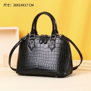 Sac de bureau forme coquille texture crocodile fermeture éclair sac bandoulière croisé pour usage quotidien - Product Image 2