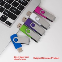 Flashdisk USB Logam Lipat Putar dengan Cetak Logo Kustom dan Ukiran, USB 3.1, Pilihan 8GB/16GB/32GB, untuk Perusahaan dan Pameran