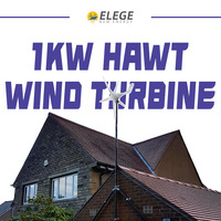 Éolienne à axe horizontal Elege 1500W 24V, générateur éolien avec rotor de 1,3 m de diamètre, certifiée CE, système d'énergie domestique économique et autonome