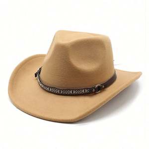 Nouveau Chapeau de Cowboy Vintage Jazz en Feutre pour Hommes et Femmes, Collection Automne Hiver et Été - Product Image 6