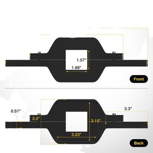 AMBITION ODM/OEM 1-1/4 Inch Aluminium Dual LED Work Light <span class=keywords><strong>Pick</strong></span>-<span class=keywords><strong>up</strong></span> Towing Hitch Mount Bracket for Truck Trailer RV SUV - Product Image 1