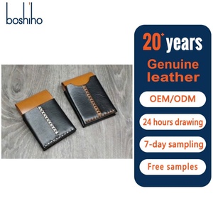 กระเป๋าสตางค์ผู้ชาย Boshiho รุ่นวินเทจแบบสามพับ ใส่บัตรเครดิตและเงินสด หนังแท้ ป้องกัน RFID หลายฟังก์ชั่น ไม่มีตัวล็อค 3 ช่อง - Product Image 1