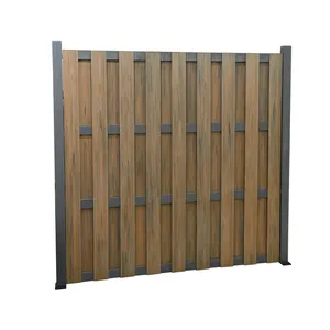 Toptan ucuz açık gizlilik kompozit çit tahtası ahşap kapı sentetik inşaat Wpc eskrim