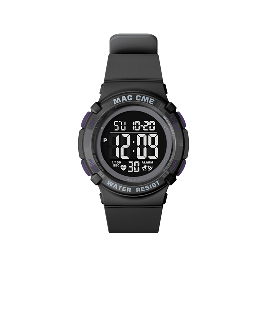 Cool Black Luxury LED Digital Wristwatch LCD Display Water-Resistant Stop Watch Alarm Classic Features-Sports Digital Watches