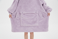 Couverture à capuche Sherpa d'usine, modèle hiver surdimensionné, à porter, taille unique, Noël Teddy, certifiée OEKO-TEX, lavable en machine