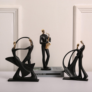 Bande créative résine lumière luxe danse figures ornements bureau artisanat décoration de bureau - Product Image 1