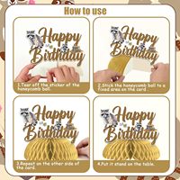 8 piezas de centros de mesa con diseño de mapache, decoraciones para mesa de cumpleaños o baby shower con temática de mapache