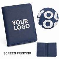 Portefeuille de voyage en cuir PU avec logo personnalisé, organiseur de documents de voyage, étui pour passeport
