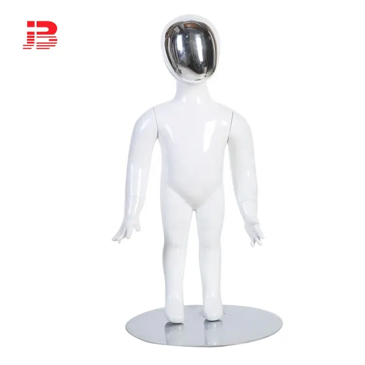 Mannequin pour enfant, modèle moderne avec tête plaquée en chrome, costume complet, pour enfant