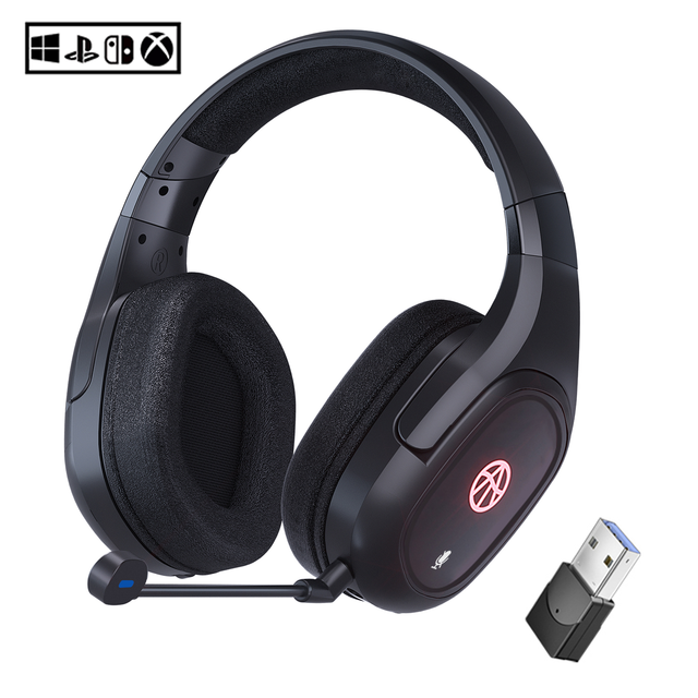 2.4G Wireless Headset Gaming Headset for Pc Ps4  PS5 ,RGB Light USB 7.1  Low Latency Audifonos