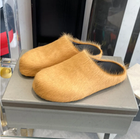 Chaussures pour femmes de créateurs, pantoufles en fourrure Oxford tendance, semelle en caoutchouc antidérapante, confortables et douillettes, pantoufles chaudes pour l'intérieur, pour le printemps
