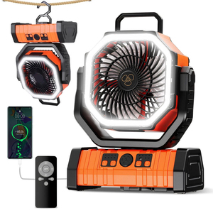 F6 20000mAh Portable Outdoor Camping Fan Rechargeable Battery LED <b>Light</b> RV Car Compatible <b>Box</b> Design Brushless Motor Low Noise - Product Image 2