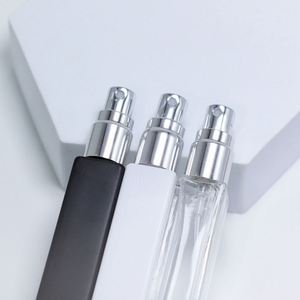 5ml 10ml 15ml square Glass Bottle Empty Perfume Essential Oils Bottle <b>Spray</b> Bottle Atomizer with Shiny Gold <b>Silver</b> Cap - Product Image 3