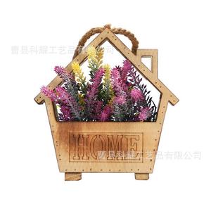 Support mural en bois pour plantes suspendues, forme irrégulière, décoration intérieure, style rétro campagnard - Product Image 4
